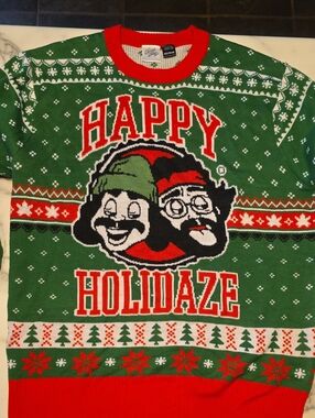 Green "Happy Holidaze" Holiday Sweater